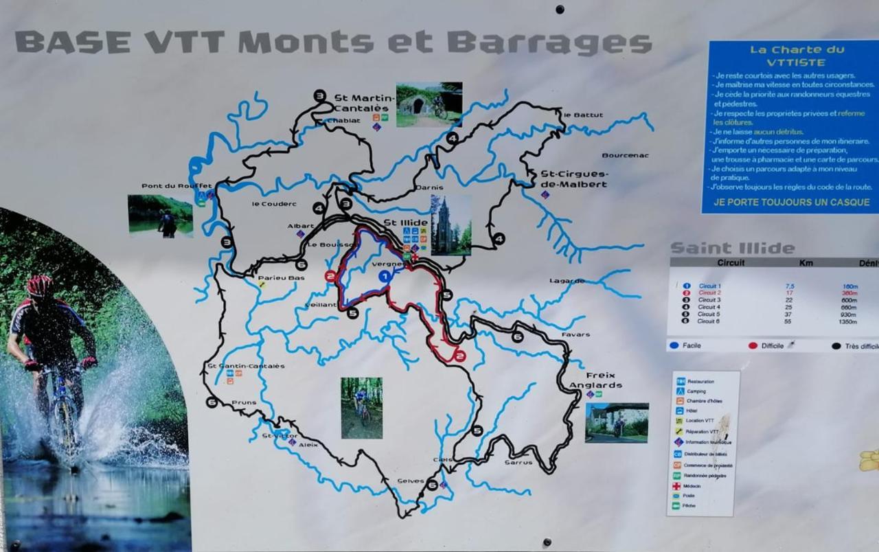 Le Miraillet, Gite Saint-Illide Bagian luar foto